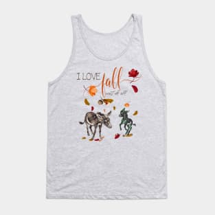 Donkey Lovers - I Love Fall Most of All Tank Top